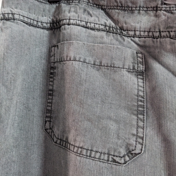 Sundance Gigi Straight Leg Drawstring Button Fly Pants Size 16 Tensel Gray - Picture 4 of 11